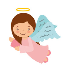 cute angel manger character vector illustration design