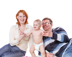 Happy Family with toddler