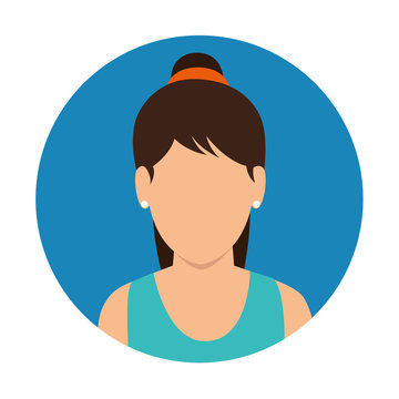 character woman fitness icon vector illustration eps 10