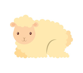 cute sheep manger character vector illustration design