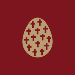 The Easter icon. Easter, egg symbol. UI. Web. Logo. Sign. Flat design. App. Stock
