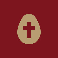 The egg icon. Easter, egg symbol. UI. Web. Logo. Sign. Flat design. App. Stock