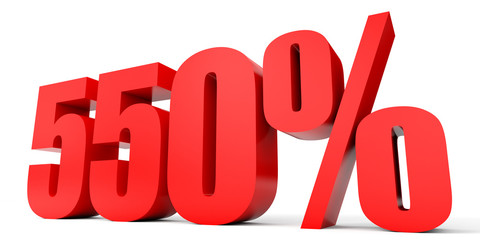 Discount 550 percent off. 3D illustration.