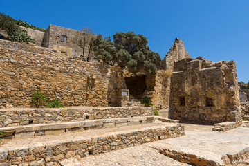 Fototapeta na wymiar The ruins of the Venetian fortress on Spinalonga island. Crete. Greece.
