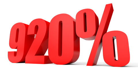 Discount 920 percent off. 3D illustration.
