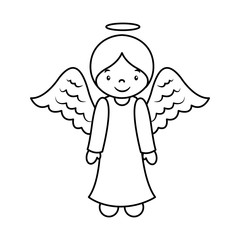 cute angel manger character vector illustration design