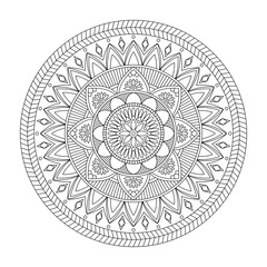 Floral mandala, vector illustration