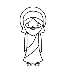 saint joseph manger character vector illustration design