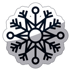 Snowflake icon. Christmas season decoration and celebration theme. Isolated design. Vector illustration