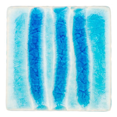 Handmade glazed ceramic tile