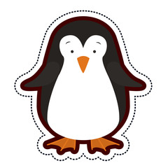Penguin icon. Christmas season decoration and celebration theme. Isolated design. Vector illustration