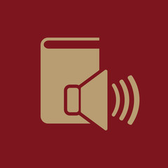 Audiobook icon. vector design. Library, Audiobook symbol. web. graphic. JPG. AI. app. logo. object. flat. image. sign. eps. art. picture