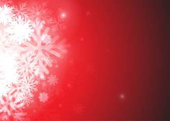 Fototapeta na wymiar Vector : Ice crystal on red background