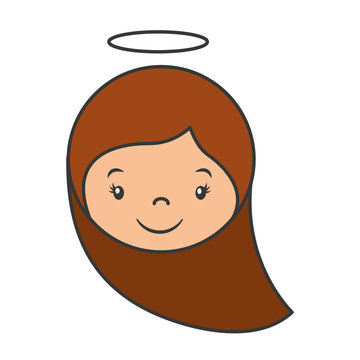 cute angel manger character vector illustration design