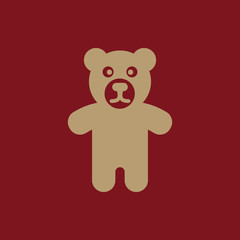 Bear icon. design. Toy, Bear symbol. web. graphic. AI. app. logo. object. flat. image. sign. eps. art. picture - stock