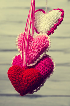 Decorative knitted heart