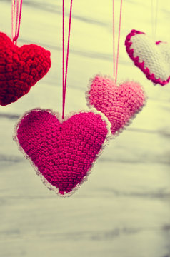 Decorative knitted heart