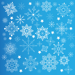 Snowflakes vector collection for christms and new year decoration