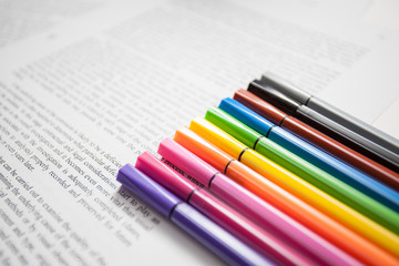 pastel of Hi Lighter and stationery .