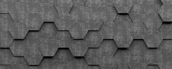 concrete hexagon pattern