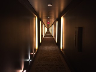 Empty Hotel Hallway 