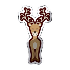 Reindeer icon. Christmas season decoration and celebration theme. Isolated design. Vector illustration
