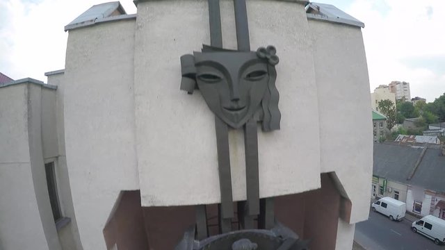 Aerial view of Ternopil children's puppet theatre