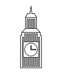 big ben building england vector illustration design