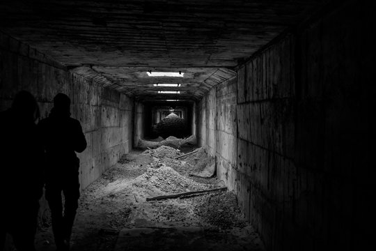 walk through abandoned tunnel