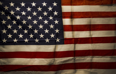 Fototapeta premium Closeup American flag