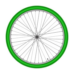 bicycle wheel on white background vector illustration