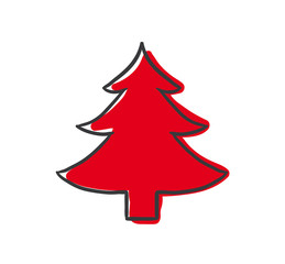Stick Figure Series Icon / Weihnachten: Tannenbaum