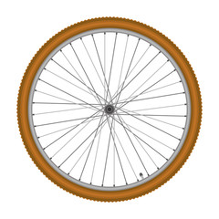 bicycle wheel on white background vector illustration