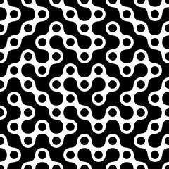 Vector seamless pattern. Modern stylish texture. Monochrome geometrical pattern of the chain links.