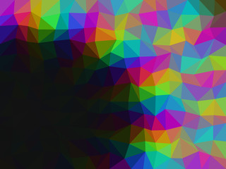 Obraz premium Rainbow low poly triangle style vector mosaic background