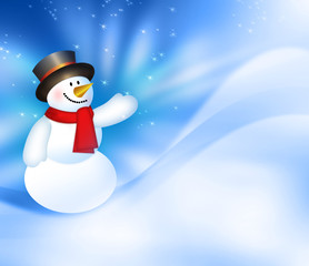 Christmas snowman background