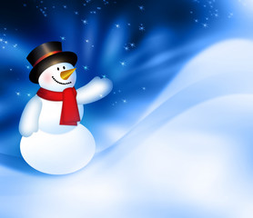 Christmas snowman background