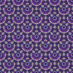 Ornate floral seamless texture, endless pattern with vintage mandala elements.