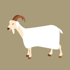 goat vector illustration style Flat