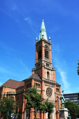Fototapeta premium City church Johanneskirche in Düsseldorf, Germany