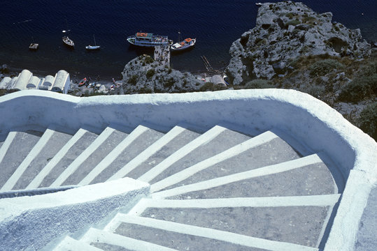 Stairway to the Sea on Santorini