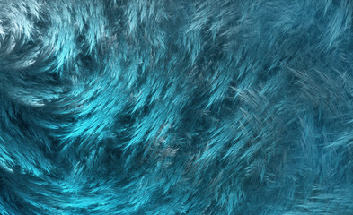 Abstract fractal background. Pattern similar to fantasy fur or wool of Yeti. For your creative design. - obrazy, fototapety, plakaty