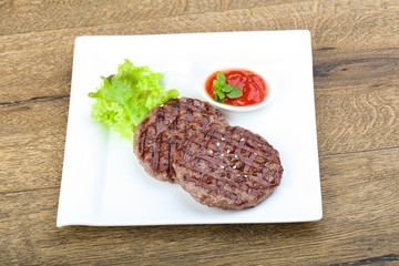 Grilled burger cutlet