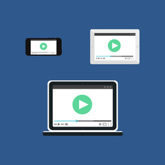 Fototapeta premium Web Template of Adaptive Video Form