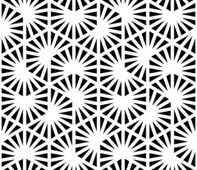 Vector seamless pattern. Modern stylish texture. Repeating geometric pattern of hexagonal tiles.