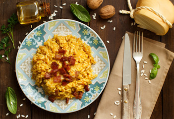 Risotto with a pumpkin and bacon © katrinshine