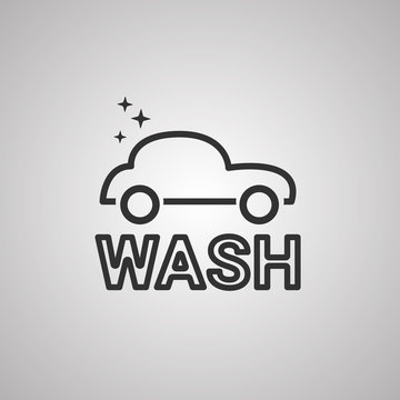 Car wash icon or logo  vector illustration