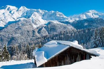 Photo sur Plexiglas Mont Blanc Mont-blanc hiver