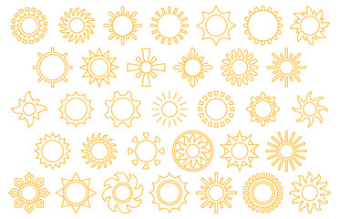 SUNS yellow line icons