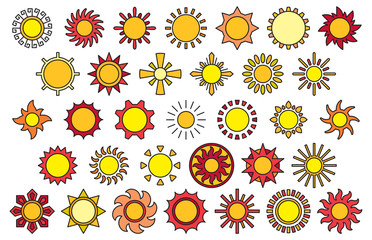 SUNS filled line icons